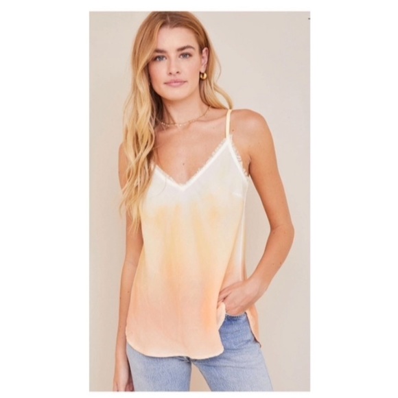 Bella Dahl Tops - Bella Dahl Frayed Cami in Sunset Ómbre.